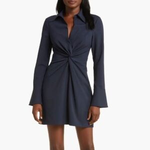 Cinq à Sept Midnight Blue Twist Mini Dress